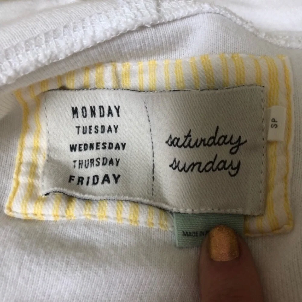 Anthropologie Saturday Sunday Hooded Tweed White Cotton Moto Sweater Jacket SP